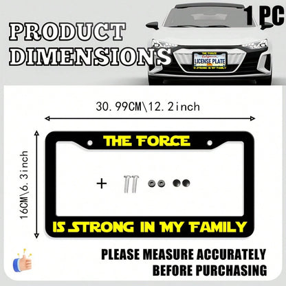 1pc Metal Car License Plate Frame, Waterproof And Easy To Clean, Suitable For American And Canadian Cars, Holiday Gift, Unisex, Dimensions: 31cm*16cm (12.2* 6.67inch )