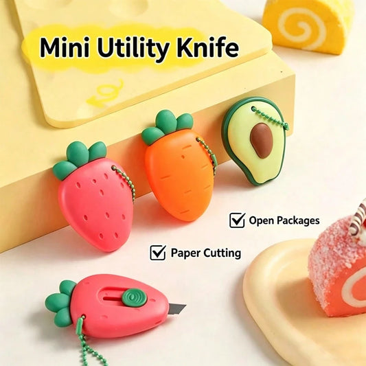 1pc Mini Portable Craft Knife, Cute Fruit Shaped Utility Knife, Parcel Opening Tool, Wallpaper Cutter, Cute Scrapbooking Craft Knife