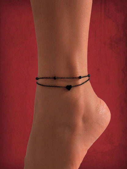1pc Minimalist Cross Versatile High-End Anklet, Fashionable Lightweight Luxury Stainless Steel Foot Accessory For Summer, Beach Party, Couples Vacation