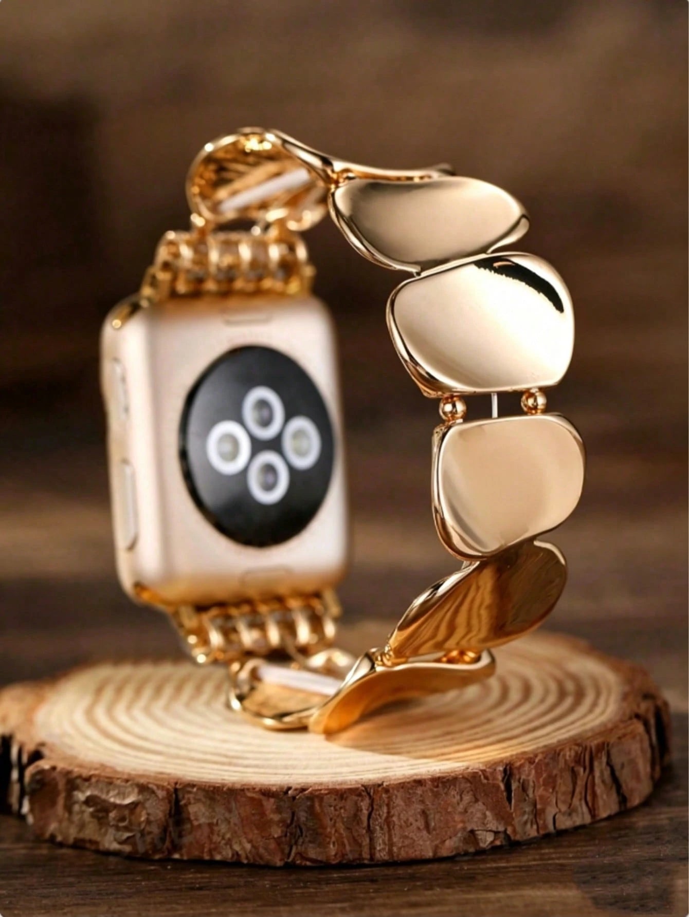 1pc Minimalist Elegant Sequin Bracelet Watch Band Compatible With Apple Watch, Fashionable Women's Elastic Chain Wristband For Apple Watch