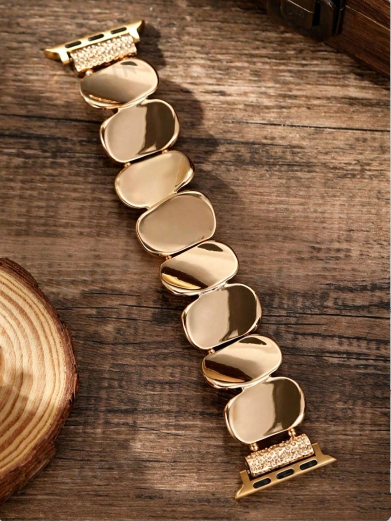 1pc Minimalist Elegant Sequin Bracelet Watch Band Compatible With Apple Watch, Fashionable Women's Elastic Chain Wristband For Apple Watch