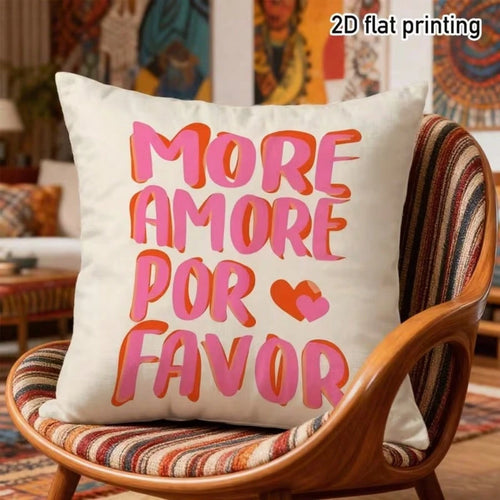 1pc Modern Minimalist Inspirational Quote Throw Pillow Cover, "Today Is A Beautiful Day" Letter Cushion Cover, 18" X 18", Vibrant Yellow With Red And Pink Accents, Suitable For Sofa And Living Room De