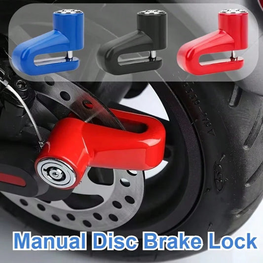 1pc Motorcycle/Bicycle Disc Brake Lock- Anti-Theft Manual Knob Lock, Suitable For Bicycle, Motorcycle, Electric Scooter, Tricycle, Corrosion-Resistant ABS/Zinc Alloy Material, Compact Design, Suitabl