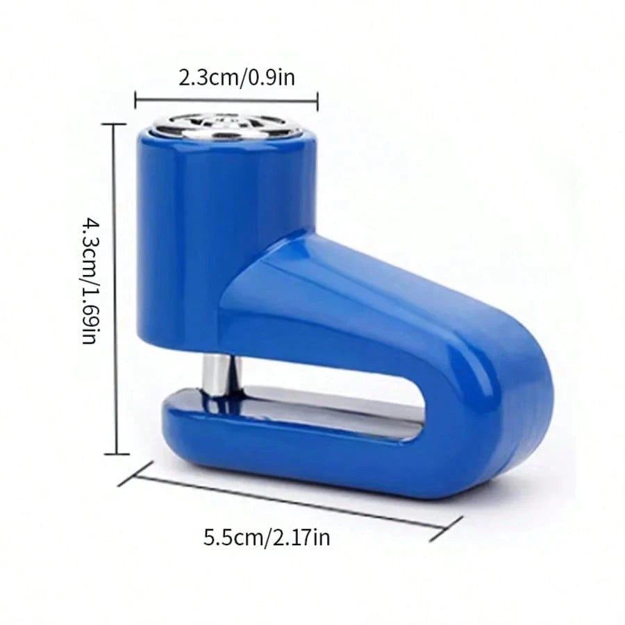 1pc Motorcycle/Bicycle Disc Brake Lock- Anti-Theft Manual Knob Lock, Suitable For Bicycle, Motorcycle, Electric Scooter, Tricycle, Corrosion-Resistant ABS/Zinc Alloy Material, Compact Design, Suitabl