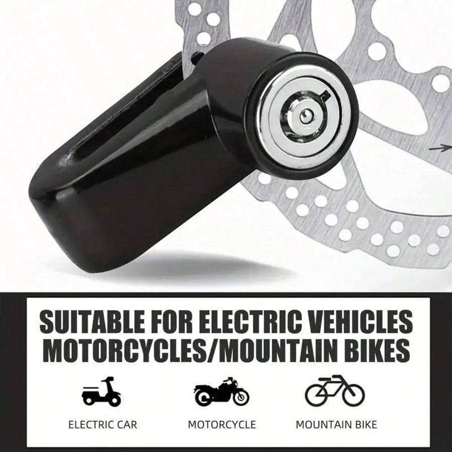 1pc Motorcycle/Bicycle Disc Brake Lock- Anti-Theft Manual Knob Lock, Suitable For Bicycle, Motorcycle, Electric Scooter, Tricycle, Corrosion-Resistant ABS/Zinc Alloy Material, Compact Design, Suitabl