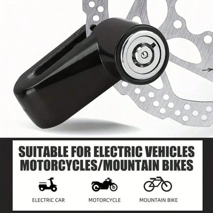 1pc Motorcycle/Bicycle Disc Brake Lock- Anti-Theft Manual Knob Lock, Suitable For Bicycle, Motorcycle, Electric Scooter, Tricycle, Corrosion-Resistant ABS/Zinc Alloy Material, Compact Design, Suitabl