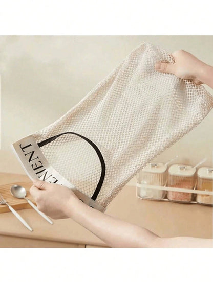 1pc Multi-Function Bag Dispenser, Portable Retractable Bag Holder, Reusable Wall-Mounted Shopping Bag/Trash Bag Storage Rack, Plastic Bag Storage Rack, Large Capacity Wall-Mounted Plastic Bag Holder