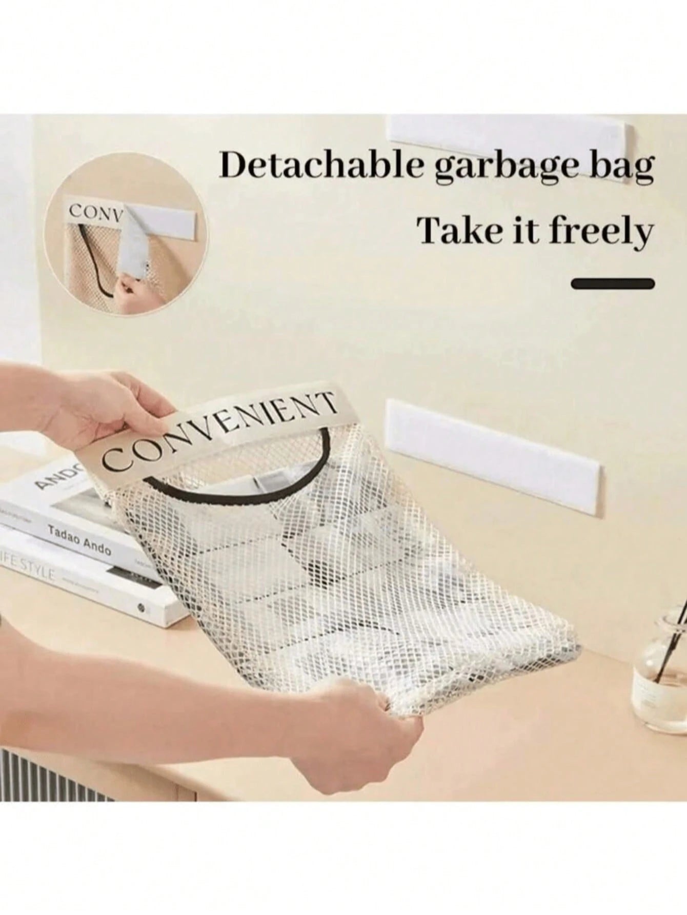 1pc Multi-Function Bag Dispenser, Portable Retractable Bag Holder, Reusable Wall-Mounted Shopping Bag/Trash Bag Storage Rack, Plastic Bag Storage Rack, Large Capacity Wall-Mounted Plastic Bag Holder