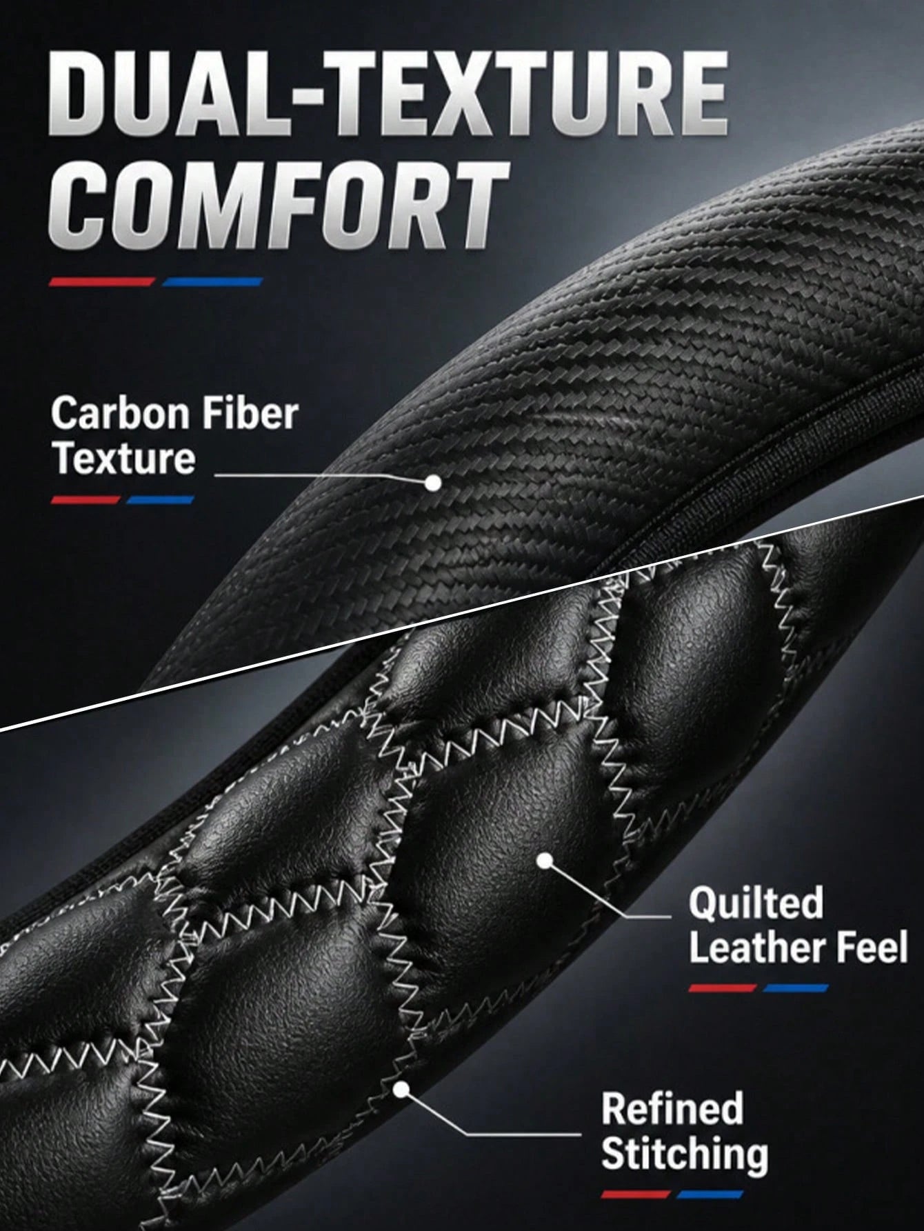 1PC New Car Steering Wheel Cover Without Inner Ring, Popular All-Season Universal Steering Wheel