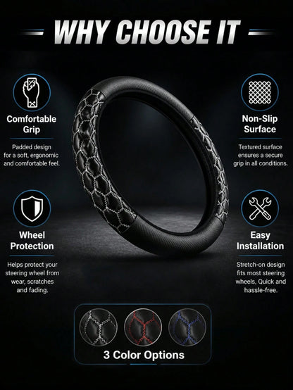1PC New Car Steering Wheel Cover Without Inner Ring, Popular All-Season Universal Steering Wheel