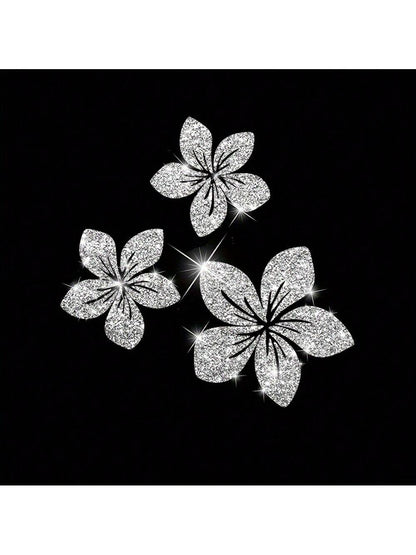 1pc Of Sparkling Floral Car Decals- Reflective Vinyl Stickers For Vehicle Body, Windows, Bumpers & Laptops