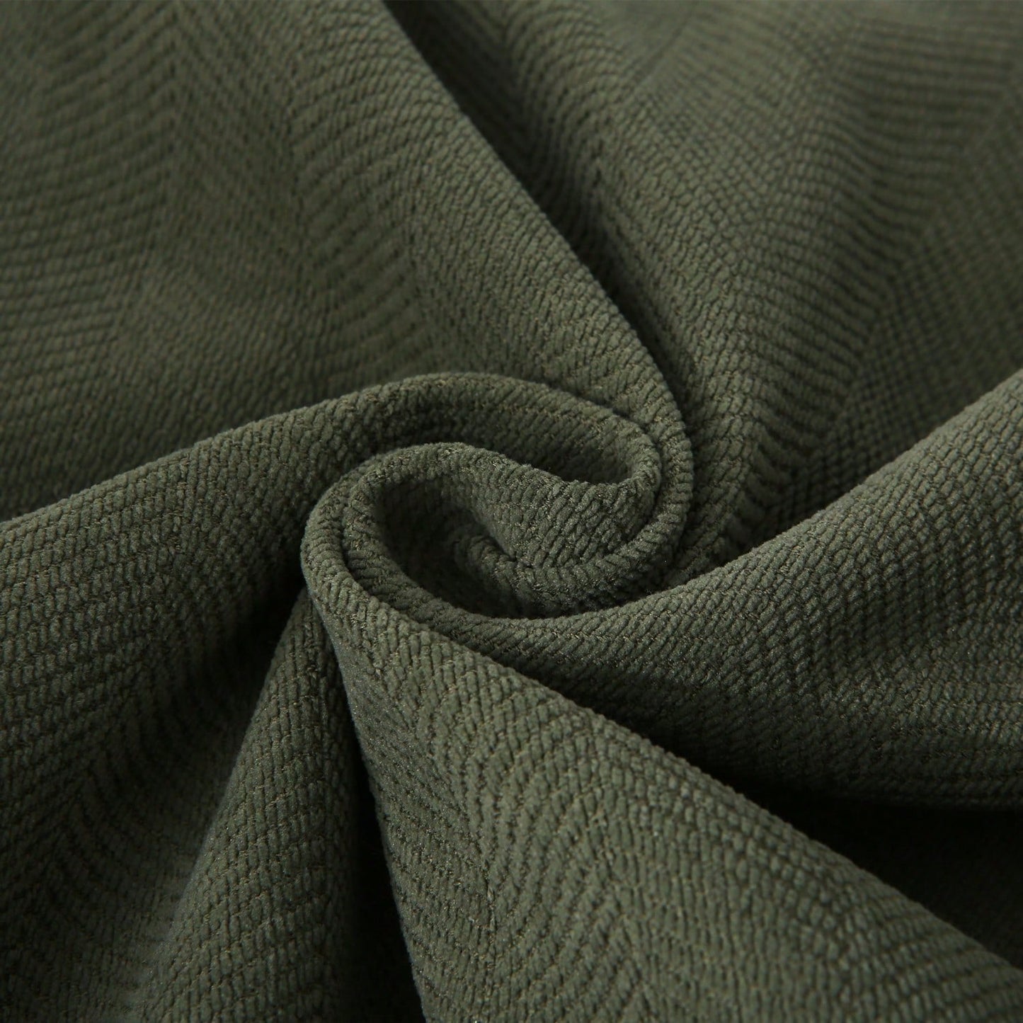1pc Olive Green Herringbone Style Tassel Trim Cushion Cover, Soft & Comfortable Sofa Throw Pillow, Seasonal Home Decor Pillow, Modern Farmhouse Style Dining Chair Pillow