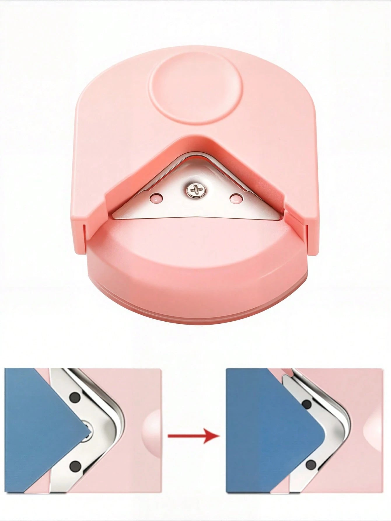 1pc Paper Corner Rounder- R4 4mm Corner Cutter Punch Tool,Corner Rounder R4 Corner Punch, Portable Paper Trimmer Cutter For Laminated Cards, Cardstock, Scrapbooking,Photo Card Making, Paper Cutting D