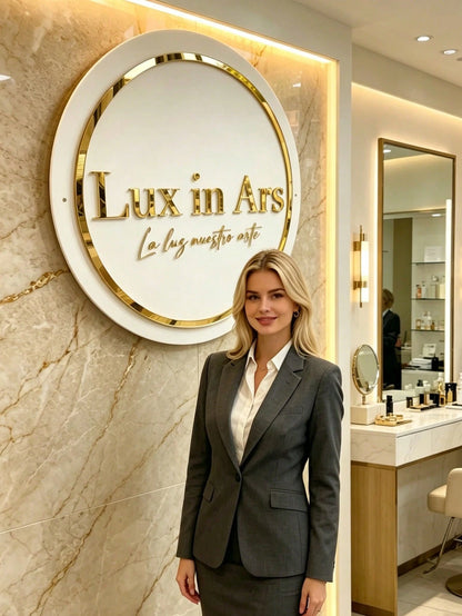 1pc Personalized Custom Round Beauty Salon Logo Sign- Double Layer Laser Cut Acrylic, Suitable For Business Studio Logo, Beauty Salon And Spa Business Display, Modern & Urban Chic, Wall Decor