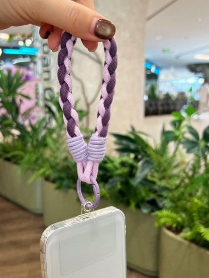 1pc Personalized Woven Durable Nylon Short Lanyard, Suitable For Any Phone Case DIY, Creative Versatile Keychain, Earphone Hanger, Wristband, Pendant For Men & Women, Christmas Gift