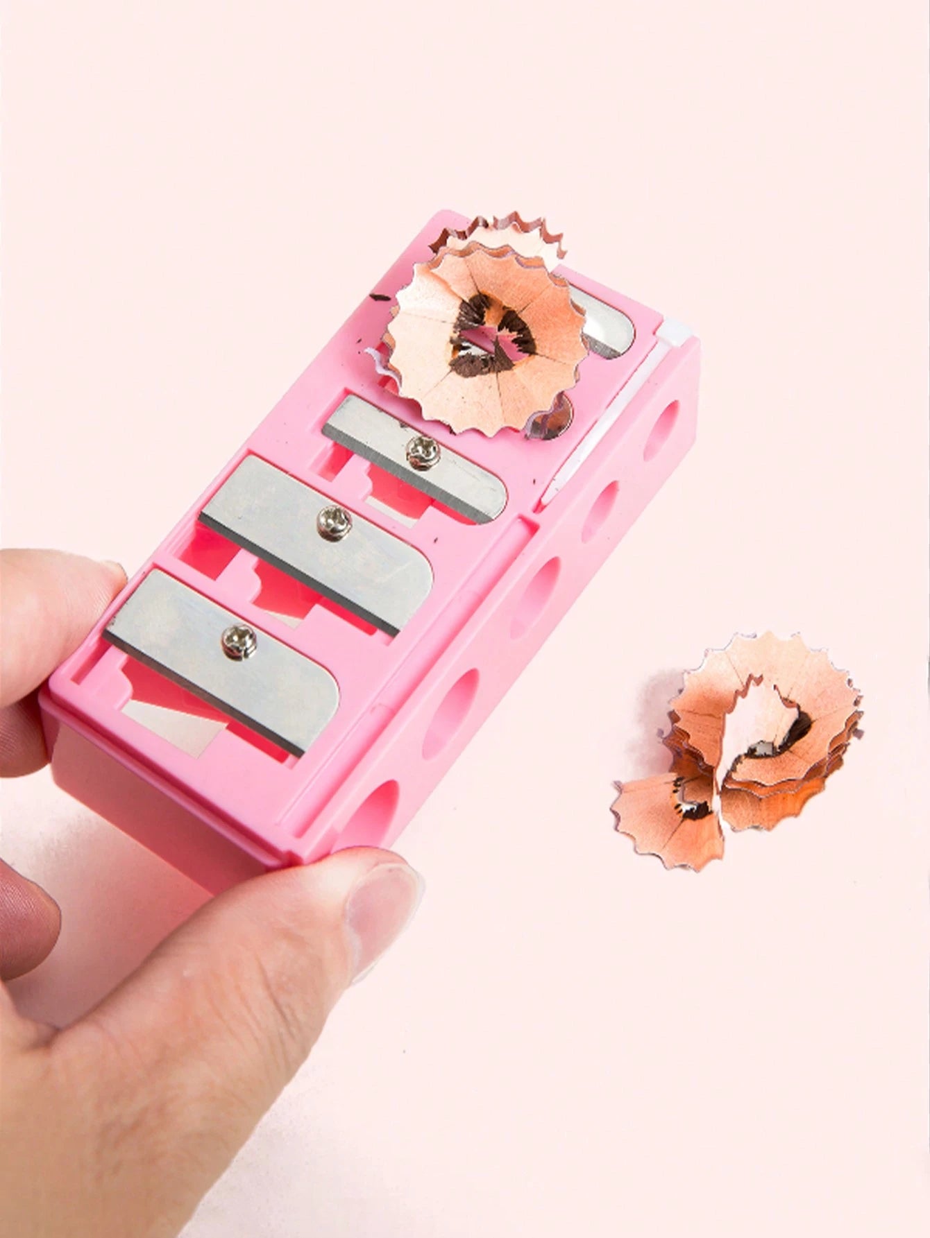 1pc Pink High-End 5-Hole Eyeliner, Eyebrow Pencil & Makeup Brush Sharpener, Convenient Multi-Function Rotating Pencil Sharpener,Makeup,Cheap,Room Decor,Vanity,Travel,Bedroom,Makeup Accessories,Cheap,S