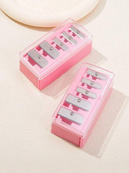 1pc Pink High-End 5-Hole Eyeliner, Eyebrow Pencil & Makeup Brush Sharpener, Convenient Multi-Function Rotating Pencil Sharpener,Makeup,Cheap,Room Decor,Vanity,Travel,Bedroom,Makeup Accessories,Cheap,S
