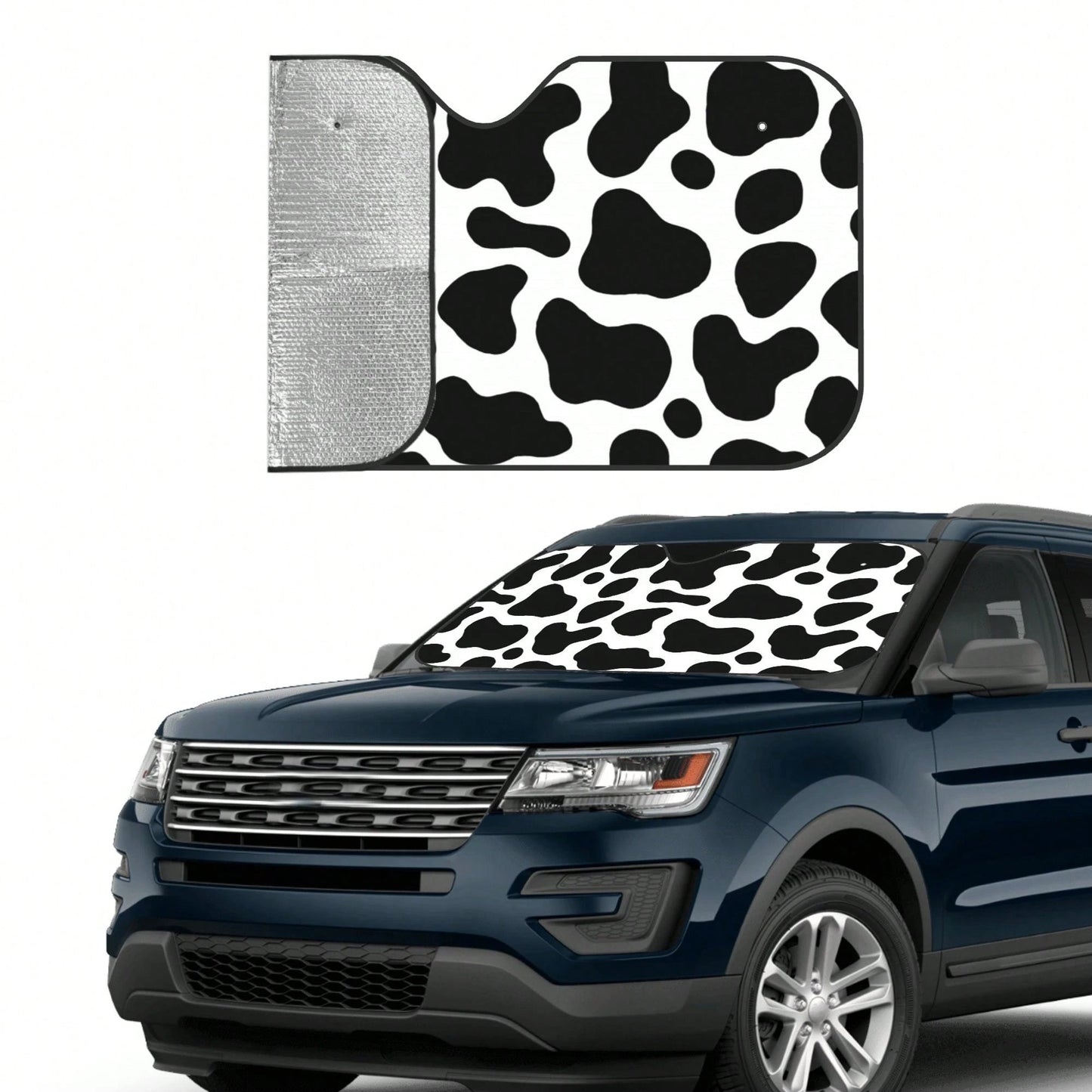 1pc Plaid Pattern Printed Car Front Windshield Sun Shade Decor Vehicle Sun Visor UV Reflector Sun Protection Cover Keeps Vehicle Cool