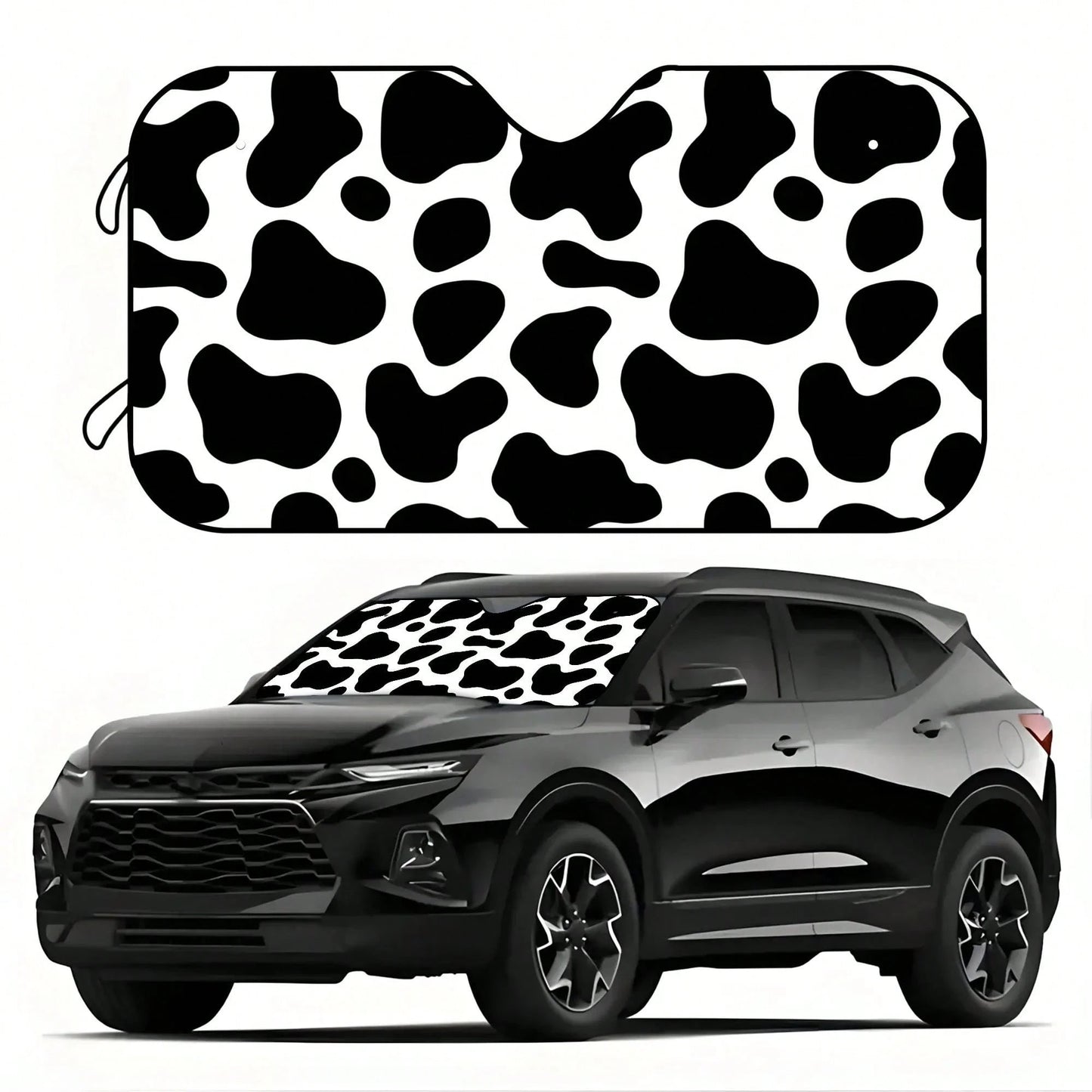 1pc Plaid Pattern Printed Car Front Windshield Sun Shade Decor Vehicle Sun Visor UV Reflector Sun Protection Cover Keeps Vehicle Cool