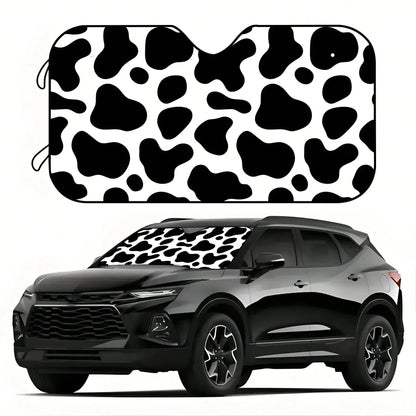 1pc Plaid Pattern Printed Car Front Windshield Sun Shade Decor Vehicle Sun Visor UV Reflector Sun Protection Cover Keeps Vehicle Cool