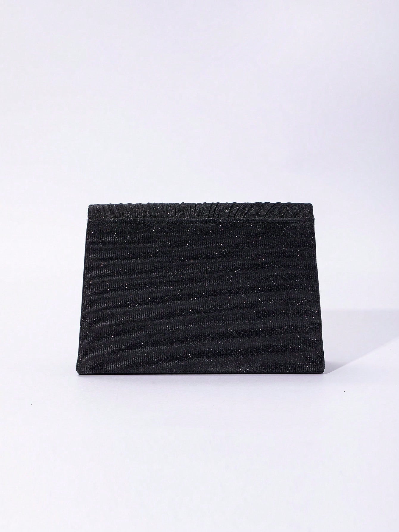 1pc Plain Color V-Edged Glitter Flap Crossbody Clutch Bag, Minimalist & Elegant For Women, Suitable For Evening, Party, Wedding