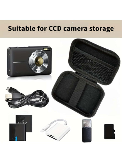 1pc Portable CCD Camera Protective Case, Compact Design, Waterproof Material, Ideal For Outdoor Photography Enthusiasts And Travelerscharger Case Office Must Haves Digital Bag Cable Camerabag Electron
