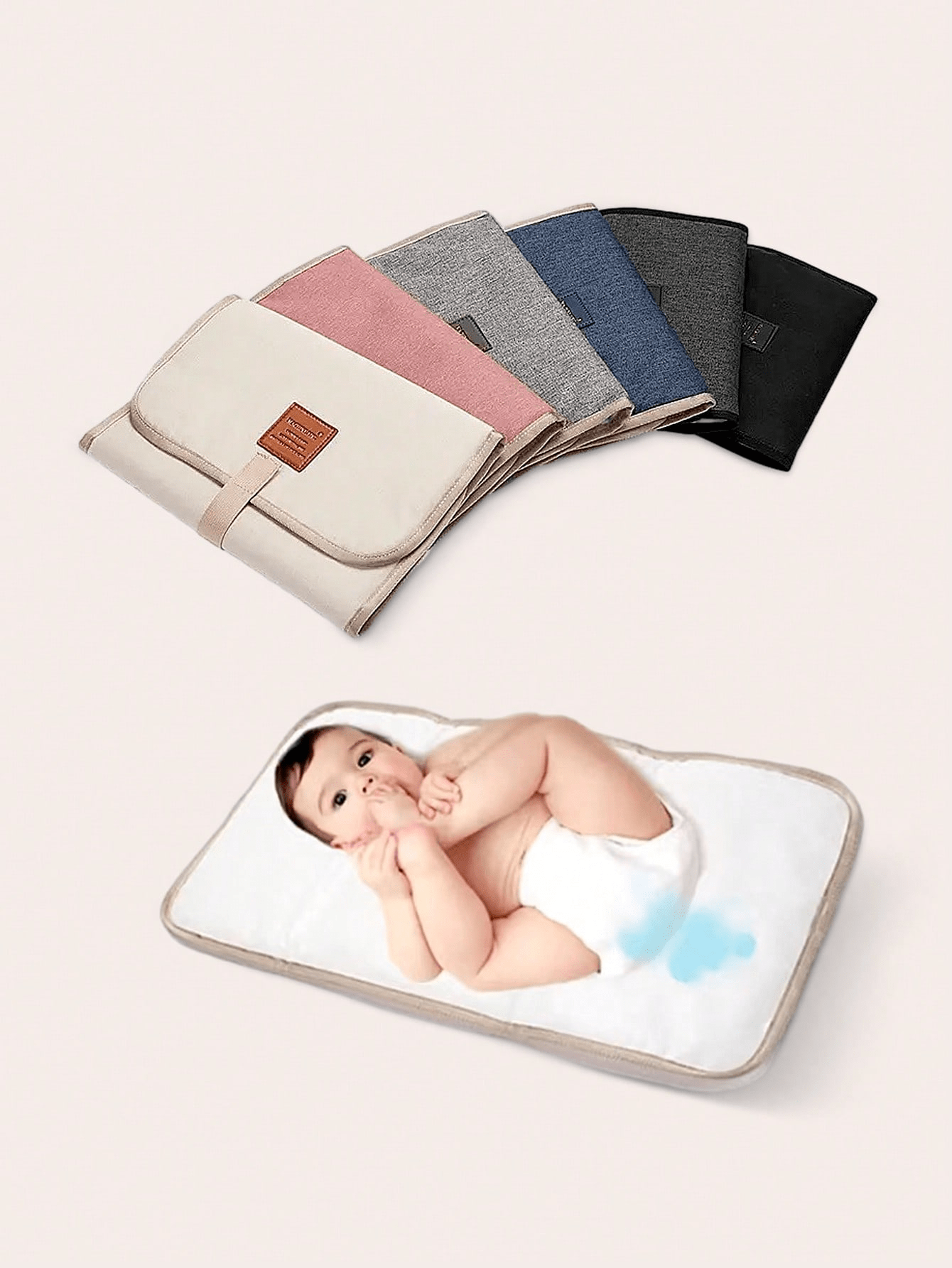 1pc Portable Foldable Waterproof Changing Pad Baby Shower Family Decorations Gifts
