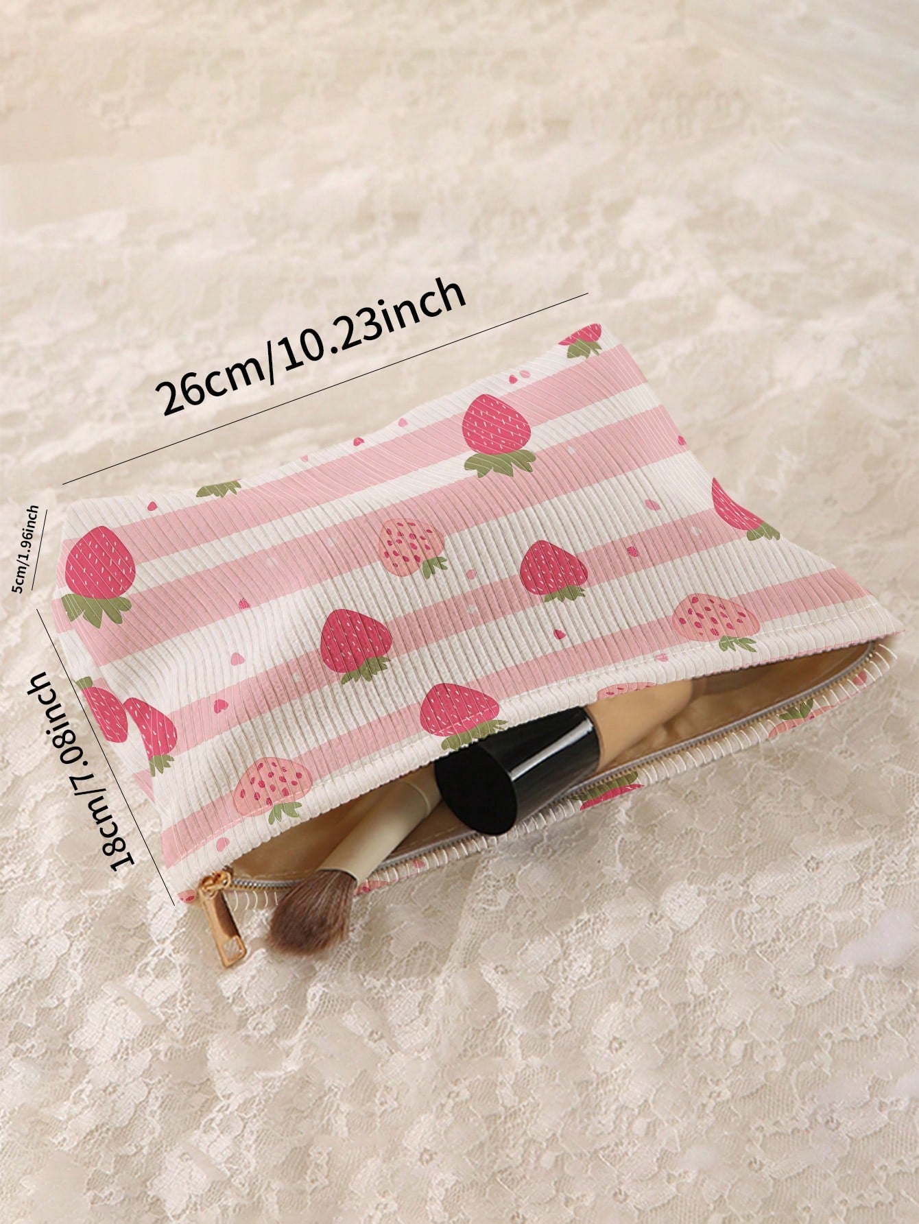 1pc Portable Leopard Print Cosmetic Bag, Double-Sided Pattern Zipper Makeup Pouch, Multifunctional Travel Toiletry Organizer,Fall Decor,Autumn Decor,Room Decor