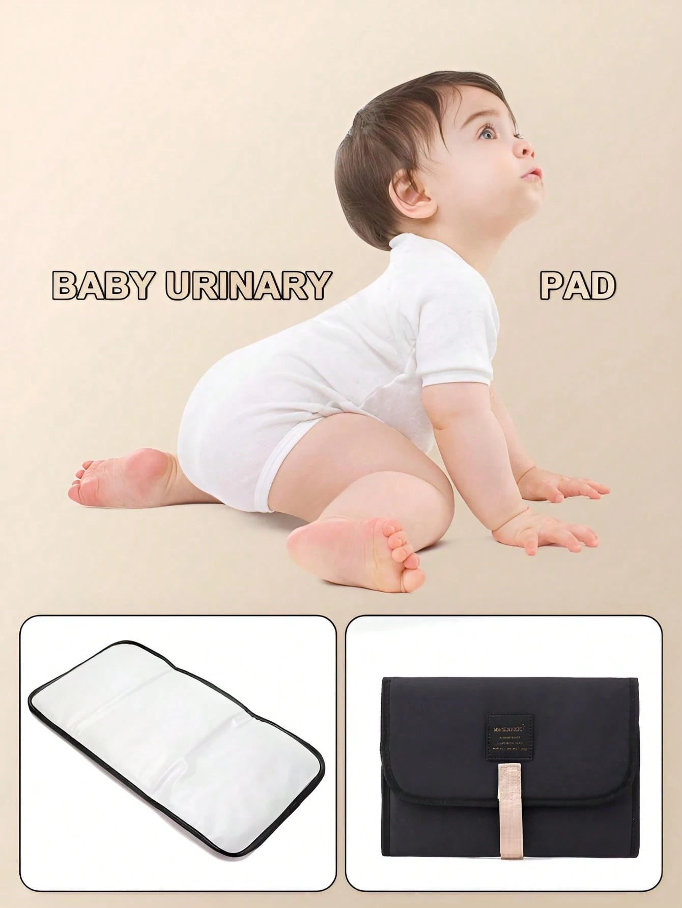 1pc Portable Waterproof Foldable Diaper Changing Pad, Large Size Suitable For 0-12 Months Babies, Multi-Color For Travel & Outdoor Use Baby Shower Family Decorations Gifts