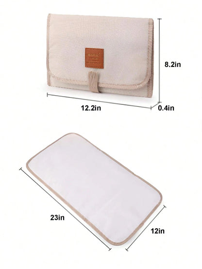 1pc Portable Waterproof Foldable Diaper Changing Pad, Large Size Suitable For 0-12 Months Babies, Multi-Color For Travel & Outdoor Use Baby Shower Family Decorations Gifts