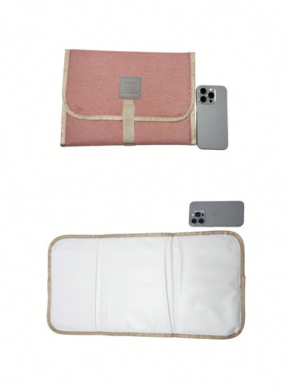 1pc Portable Waterproof Foldable Diaper Changing Pad, Large Size Suitable For 0-12 Months Babies, Multi-Color For Travel & Outdoor Use Baby Shower Family Decorations Gifts