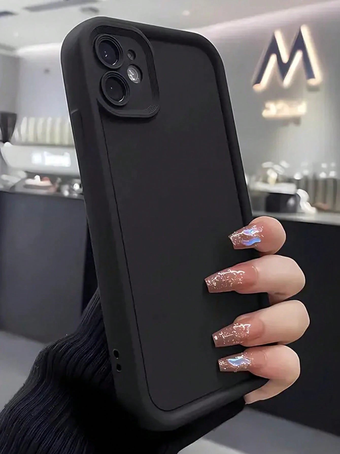 1pc Precision Hole Solid Brown Personalized Pattern Full Coverage TPU Shockproof Phone Case Compatible With Apple 16 15 14 13 12 11 Pro Max, A/S Series, S20/S20 Ultra/S20 Plus/S21 Plus/S21 Ultra/S21/S