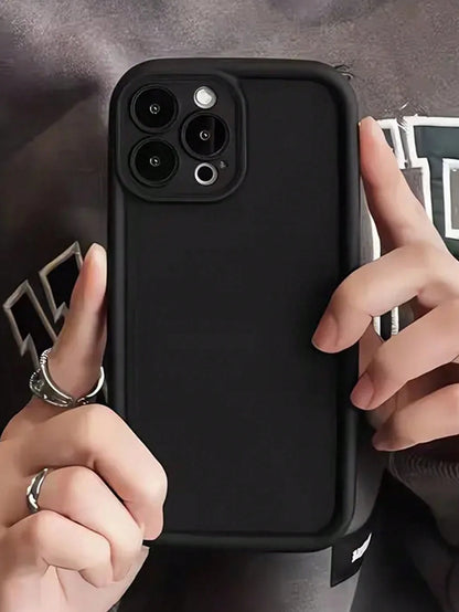 1pc Precision Hole Solid Brown Personalized Pattern Full Coverage TPU Shockproof Phone Case Compatible With Apple 16 15 14 13 12 11 Pro Max, A/S Series, S20/S20 Ultra/S20 Plus/S21 Plus/S21 Ultra/S21/S