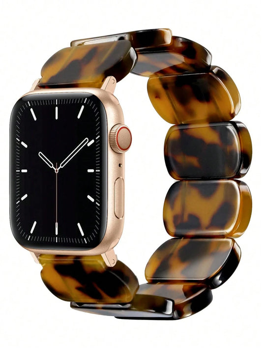 1pc Premium Minimalist Women's Watch Band, Suitable For Work/Party/Shopping, Oval Resin Elastic Cord Style, Lightweight Breathable Easy To Wear, Water Resistant Anti-Scratch, Professionally Fits Ultra