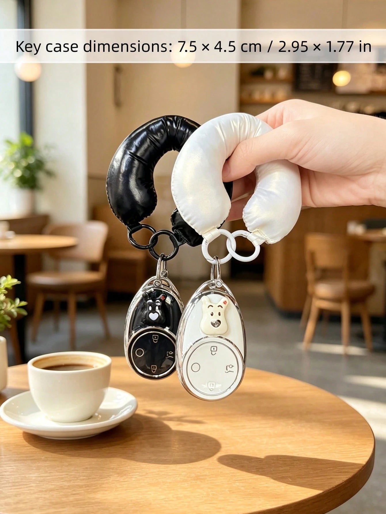 1PC Puppy Plush Padded Key Fob Cover Compatible With Aion V, Aion RT, GAC Aion 2nd Gen, Aion S Plus Car Key Protector