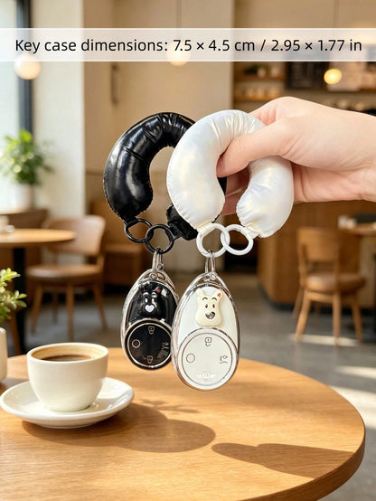 1PC Puppy Plush Padded Key Fob Cover Compatible With Aion V, Aion RT, GAC Aion 2nd Gen, Aion S Plus Car Key Protector
