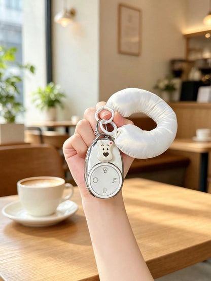 1PC Puppy Plush Padded Key Fob Cover Compatible With Aion V, Aion RT, GAC Aion 2nd Gen, Aion S Plus Car Key Protector
