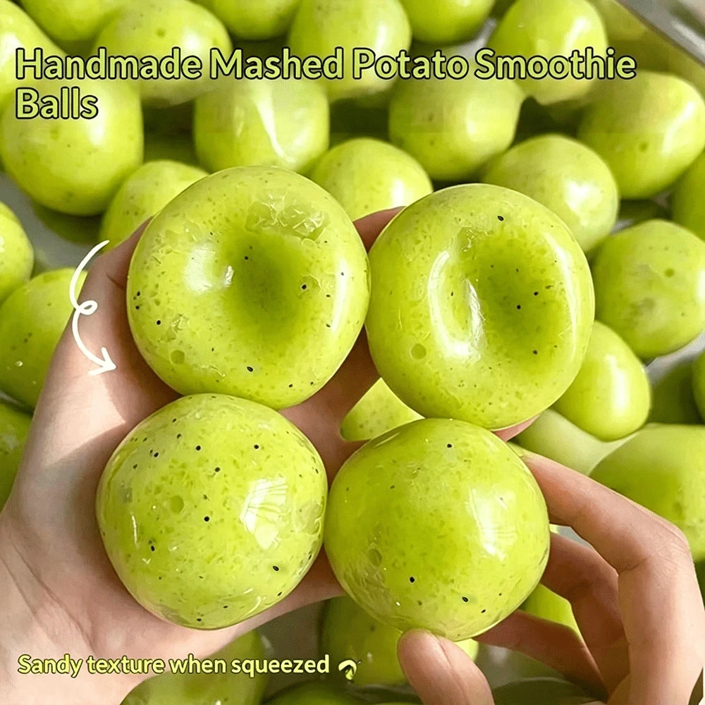 1Pc Realistic Potato & Kiwi Squishy Toy Crunchy Slush Texture Soft TPR Stress Relief Fingertip Toy For Kids Adults Easter Party Favors Halloween Gift, Fidget, Squishy Random Style Squishy Box Mystery