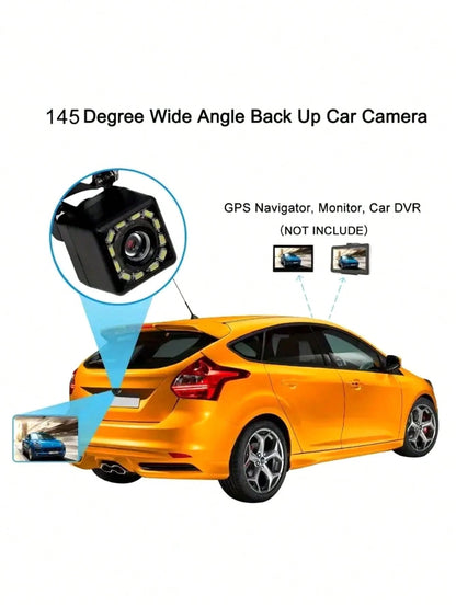 1pc Reversible Image Night Vision 12LED Automatic Camera High Definition CCD Automatic Front View Camera Wide Angle Car Rear View Backup Camera RV Reverse Parking Assist