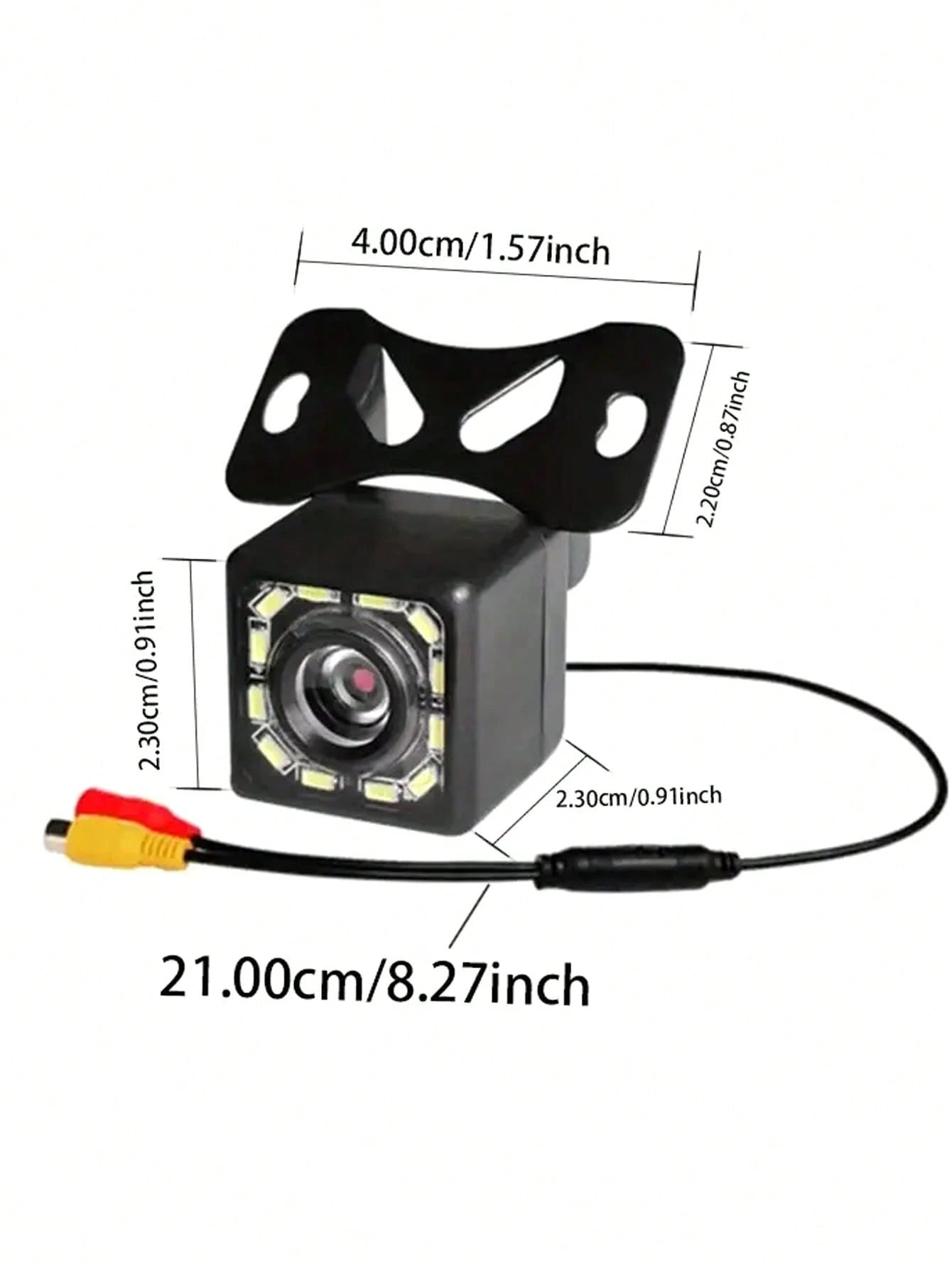 1pc Reversible Image Night Vision 12LED Automatic Camera High Definition CCD Automatic Front View Camera Wide Angle Car Rear View Backup Camera RV Reverse Parking Assist