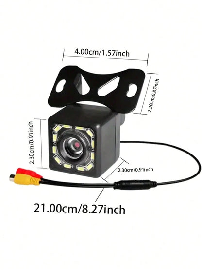 1pc Reversible Image Night Vision 12LED Automatic Camera High Definition CCD Automatic Front View Camera Wide Angle Car Rear View Backup Camera RV Reverse Parking Assist