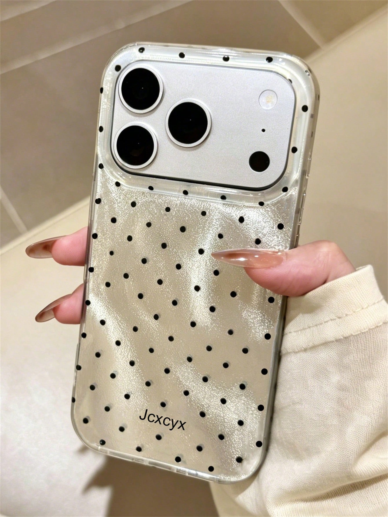1pc Shiny Sequin Asymmetrical Water Ripple Glossy IMD Phone Case, Compatible With IPhone 17 Pro Max 17 Pro 16 Pro Max 15 Pro Max 14 Pro Max 13 Pro Max 16 15 14 Plus 13 12 Pro 11, Cute Pink Glossy Soft