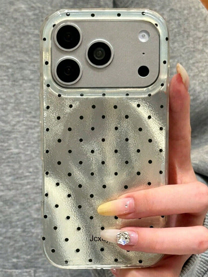 1pc Shiny Sequin Asymmetrical Water Ripple Glossy IMD Phone Case, Compatible With IPhone 17 Pro Max 17 Pro 16 Pro Max 15 Pro Max 14 Pro Max 13 Pro Max 16 15 14 Plus 13 12 Pro 11, Cute Pink Glossy Soft