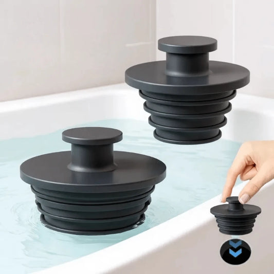 1pc Silicone Anti-Clogging Universal Drain Plug, Suitable For Kitchen Sink, Bathtub, Bathroom Drain, Bathtub Replacement Parts, Leak-Proof Seal, Easy Installation, No Tools Required