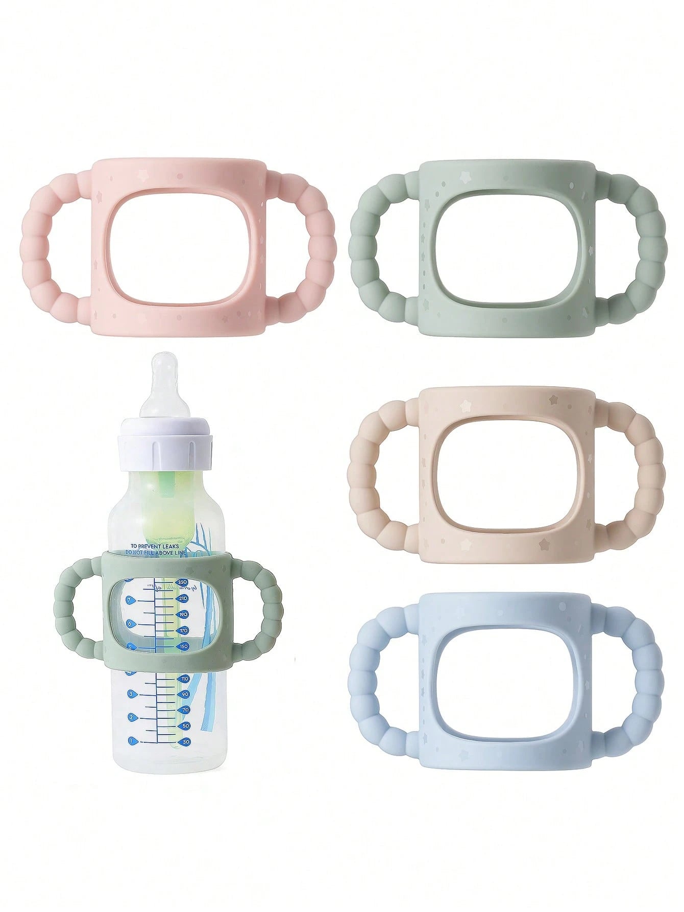 1pc Silicone Baby Bottle Handle, Easy Grip Detachable Handle Suitable For Bottles To Training Cups, Universal