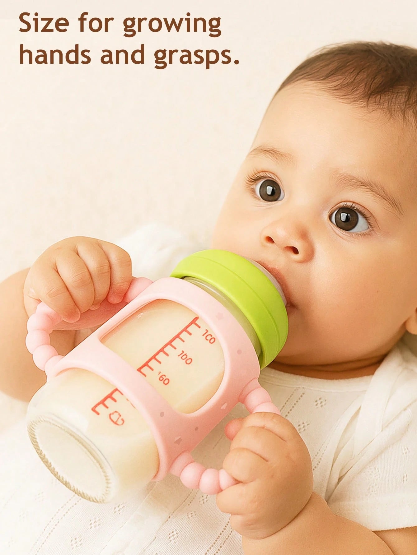 1pc Silicone Baby Bottle Handle, Easy Grip Detachable Handle Suitable For Bottles To Training Cups, Universal
