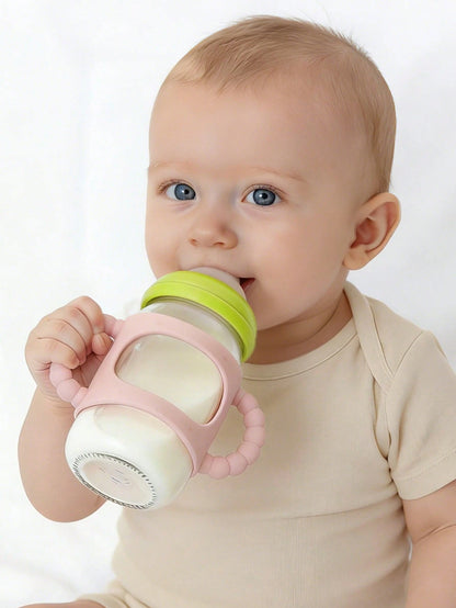 1pc Silicone Baby Bottle Handle, Easy Grip Detachable Handle Suitable For Bottles To Training Cups, Universal