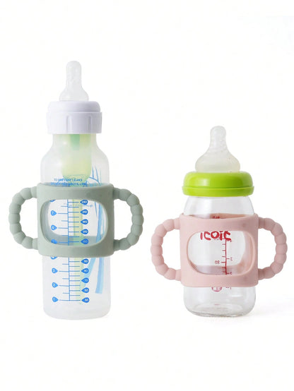 1pc Silicone Baby Bottle Handle, Easy Grip Detachable Handle Suitable For Bottles To Training Cups, Universal