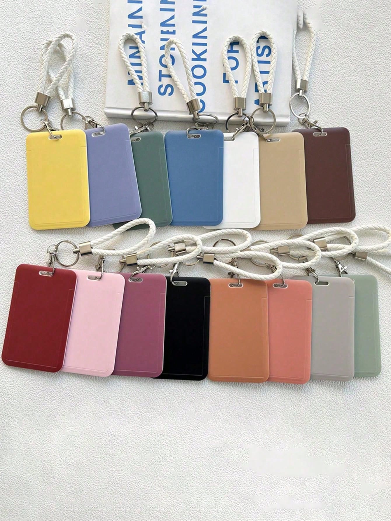 1PC Solid Color ID Card Holder Bus Card Protective Cover Student Meal Card Campus Card Access Control ID Card Access Card Holder, Badge Holder