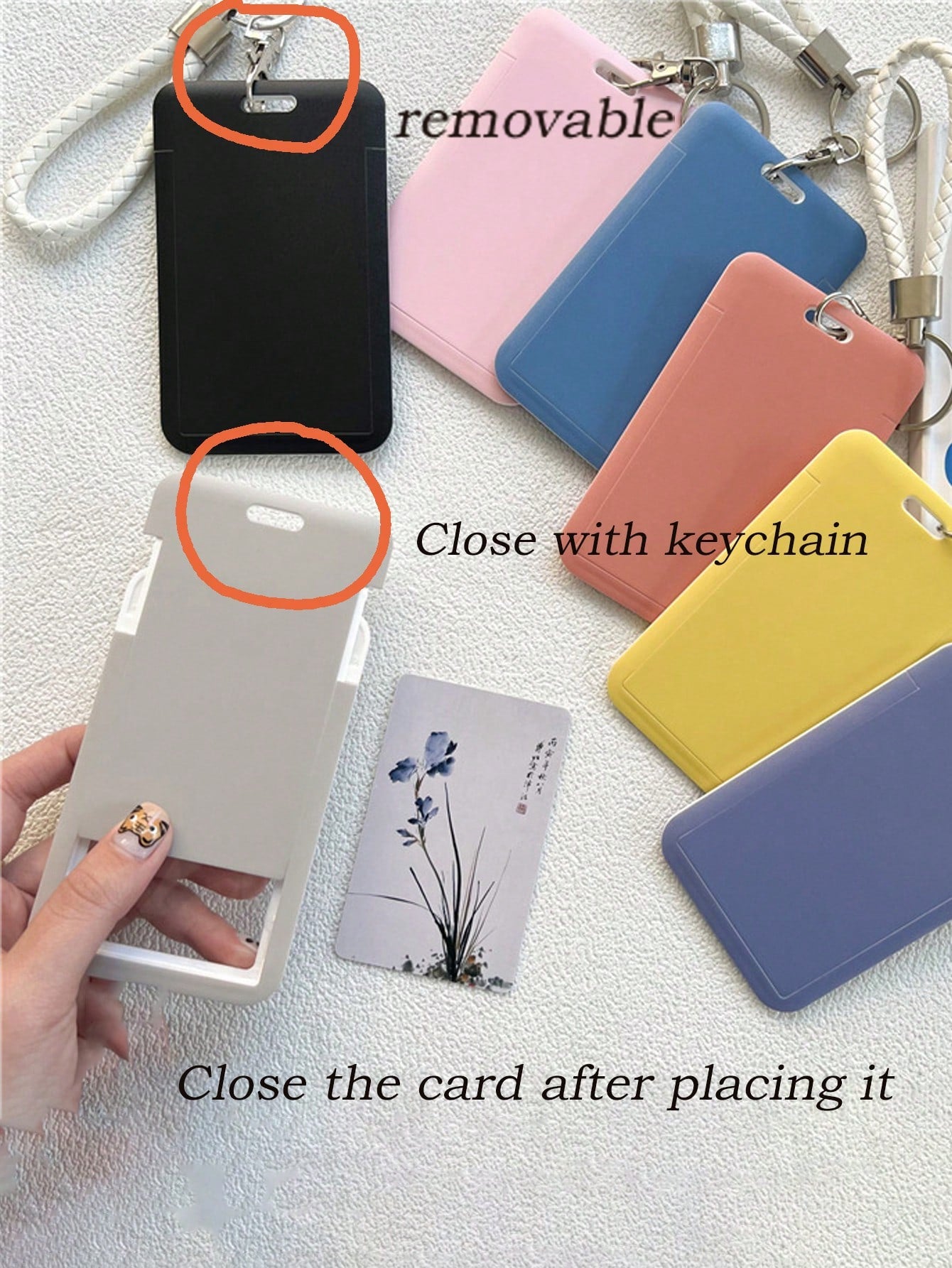 1PC Solid Color ID Card Holder Bus Card Protective Cover Student Meal Card Campus Card Access Control ID Card Access Card Holder, Badge Holder